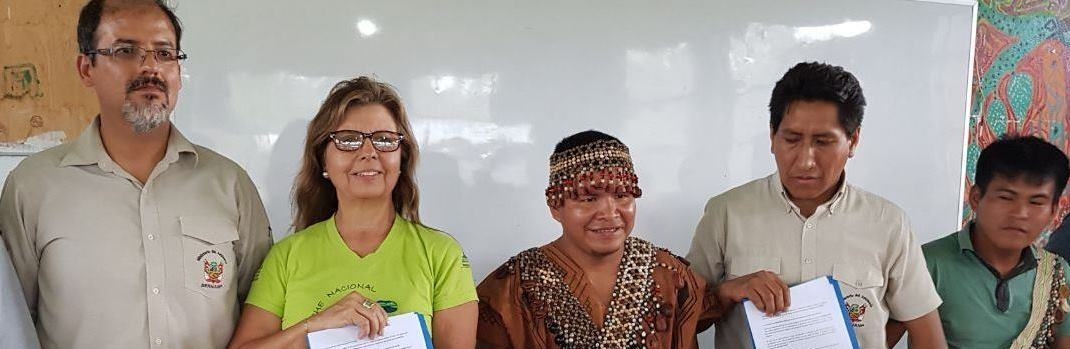 Comunidad Nativa Yamino, el SERNANP y CIMA suscriben Acuerdo Azul afianzando la gestión participativa del Parque Nacional Cordillera Azul